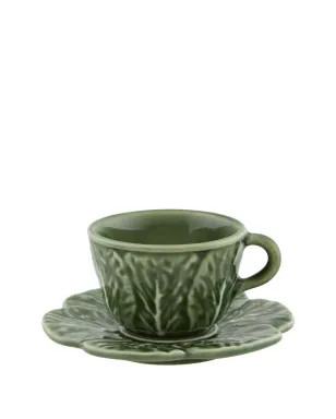 Bordallo Pinheiro キャベツ柄 コーヒーカップとソーサー - Green - サムネイル2