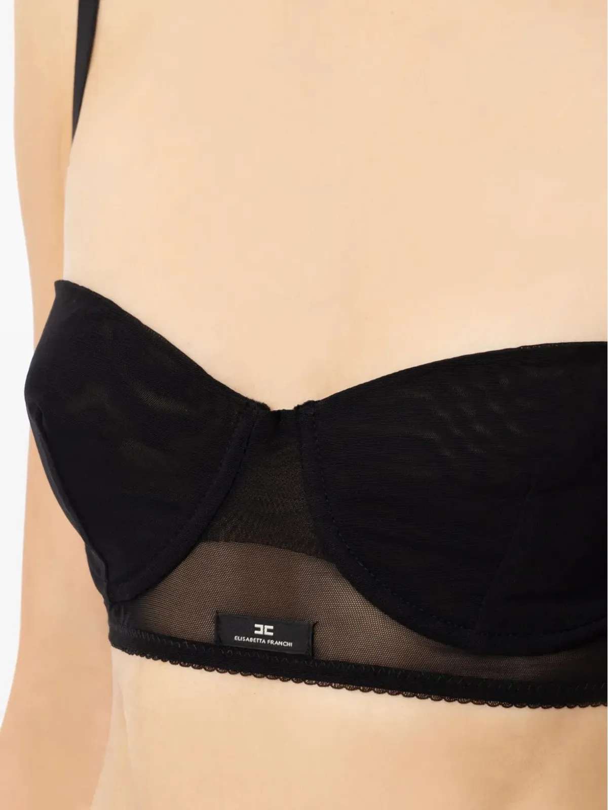 Elisabetta Franchi チュール ブラトップ - ブラック - 画像4