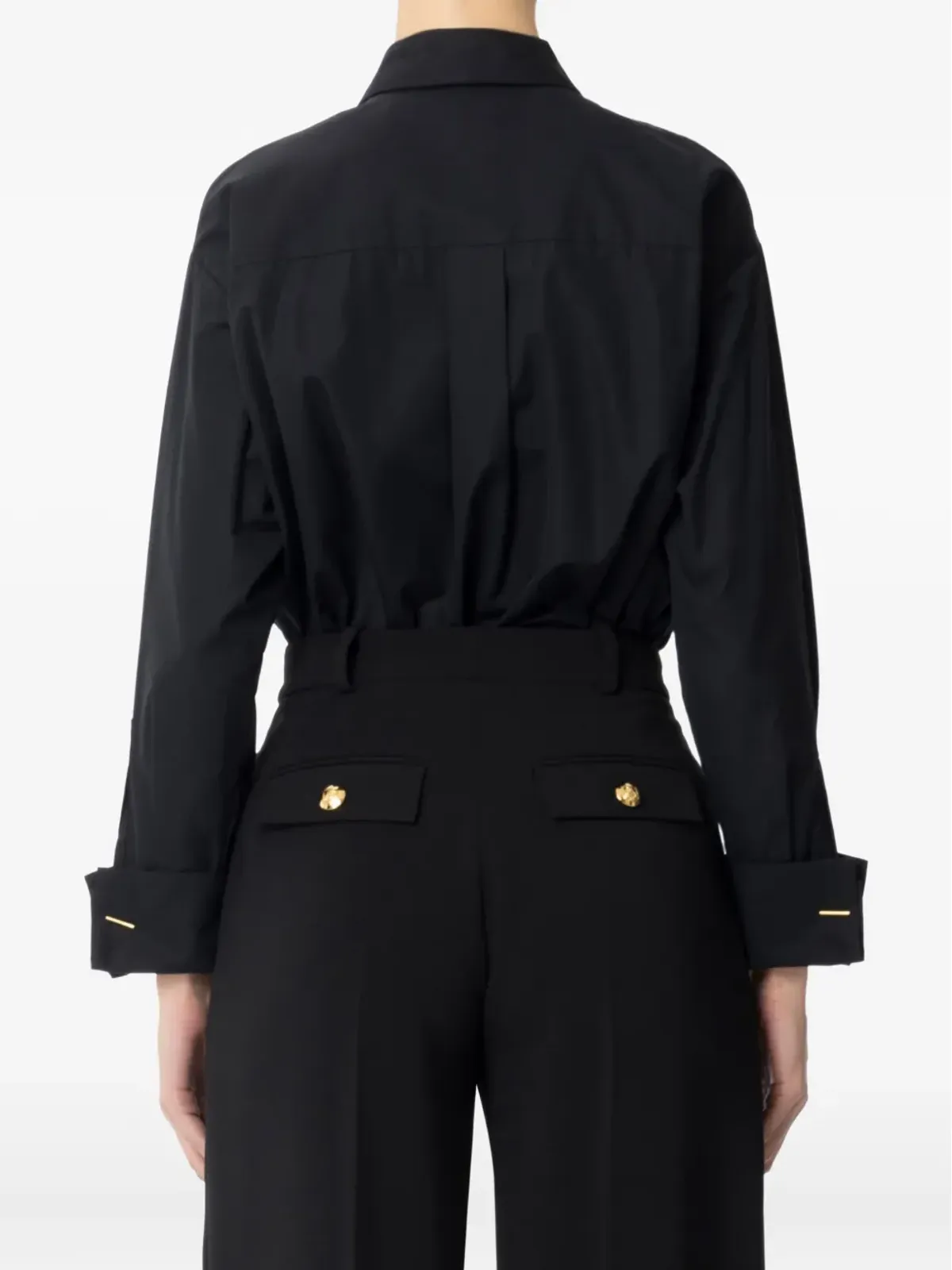Elisabetta Franchi ポプリンシャツ ブラック - 画像3