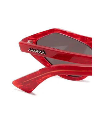 Marni Eyewear 彫刻フレーム サングラス - サムネイル3