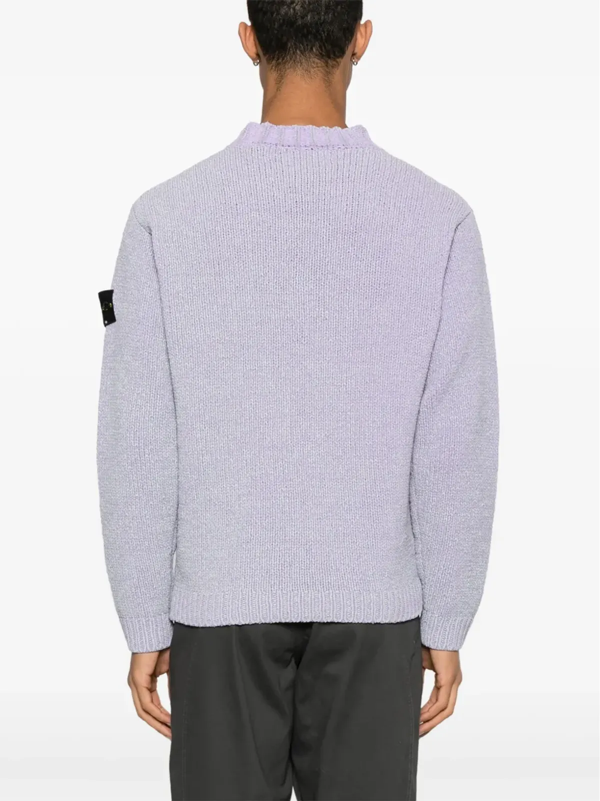 Stone Island ペイント風ニットセーター - パープル - 画像4