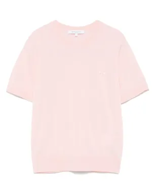 Maison Kitsuné ベビー・フォックスパッチ付きニットTシャツ ピンク - サムネイル1