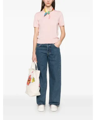 Maison Kitsuné ベビー・フォックスパッチ付きニットTシャツ ピンク - サムネイル2