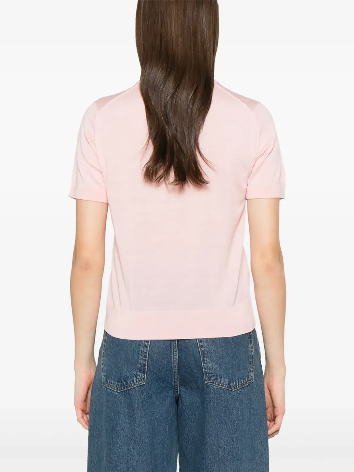 Maison Kitsuné ベビー・フォックスパッチ付きニットTシャツ ピンク - 画像4