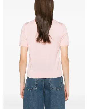 Maison Kitsuné ベビー・フォックスパッチ付きニットTシャツ ピンク - サムネイル4