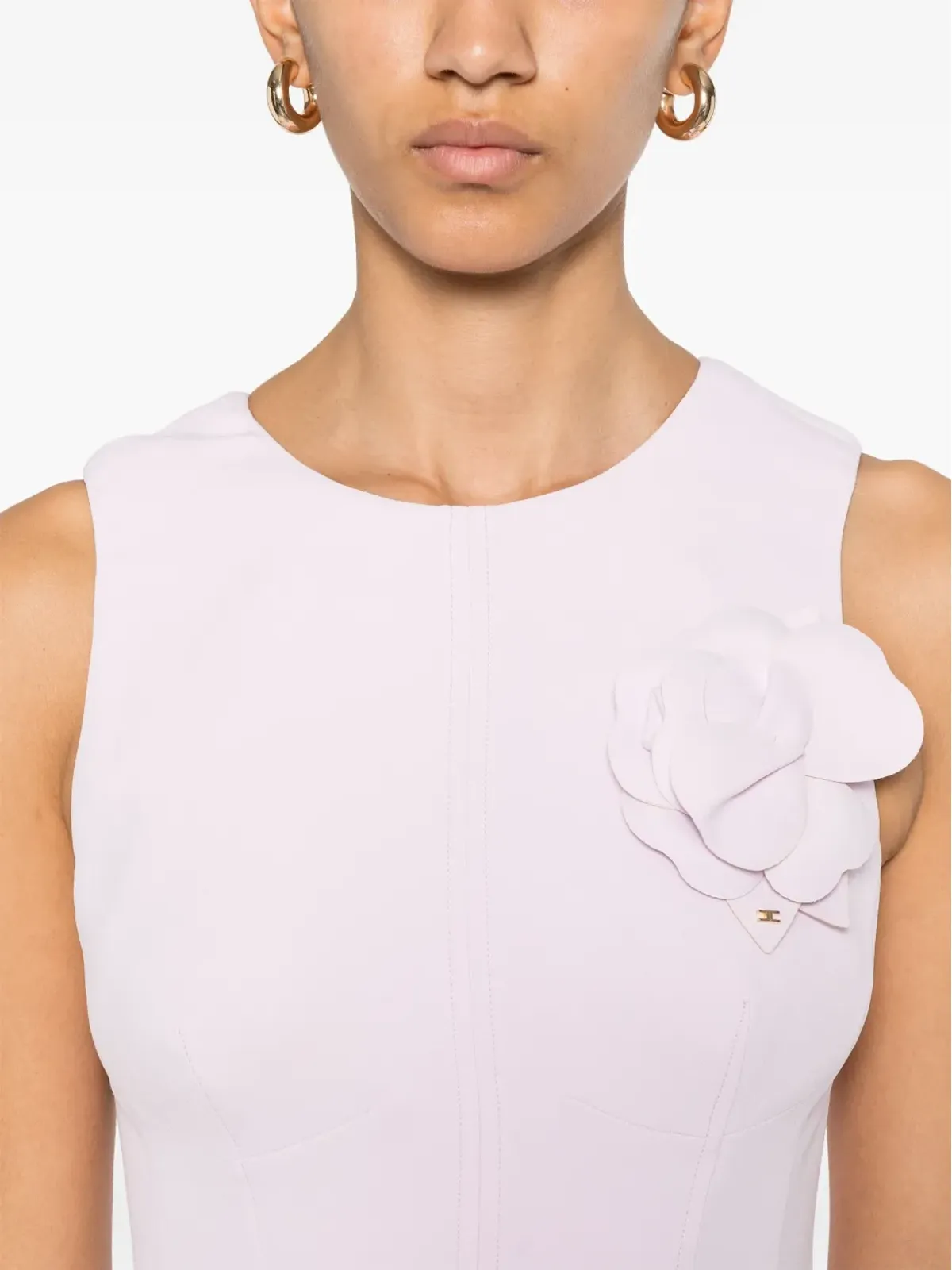 Elisabetta Franchi クレープミニドレス - ピンク - 画像5