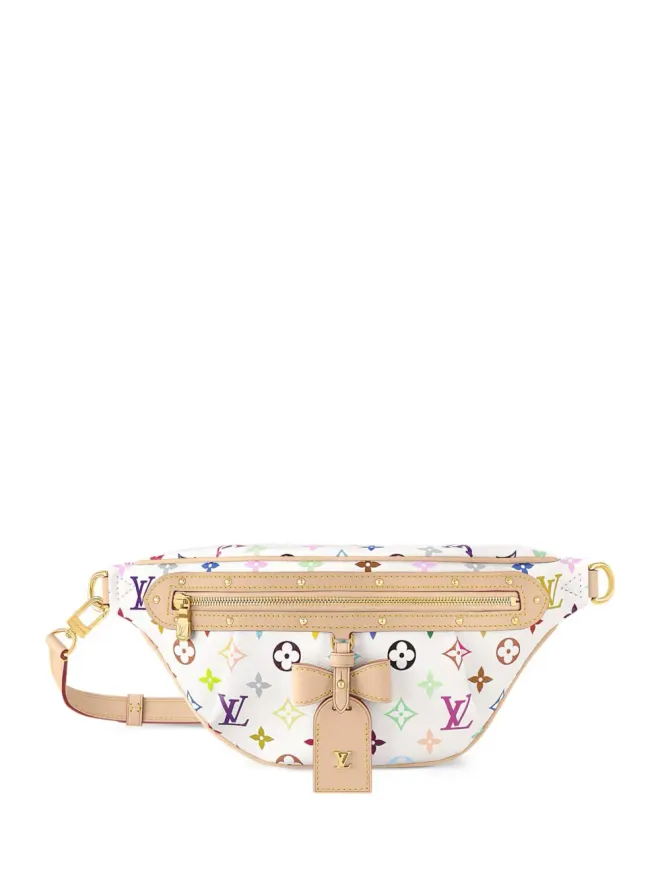 Louis Vuitton Pre-Owned Louis Vuitton ビンテージ × Takashi Murakami ハイライズ ホワイト/マルチカラー ベルトバッグの商品画像