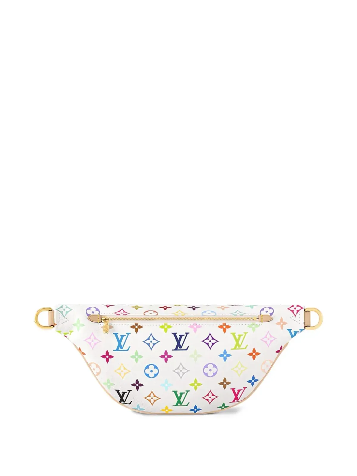 Louis Vuitton ビンテージ × Takashi Murakami ハイライズ ホワイト/マルチカラー ベルトバッグ - 画像2