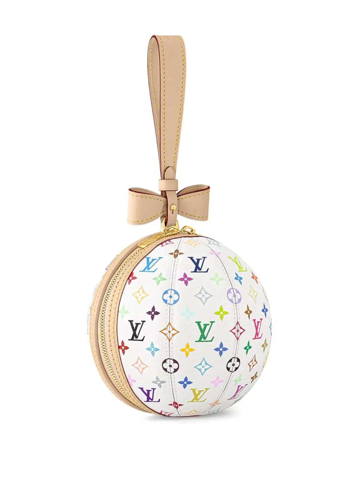 Louis Vuitton ビンテージ × Takashi Murakami Koro Koro ホワイト クラッチバッグ - 画像3