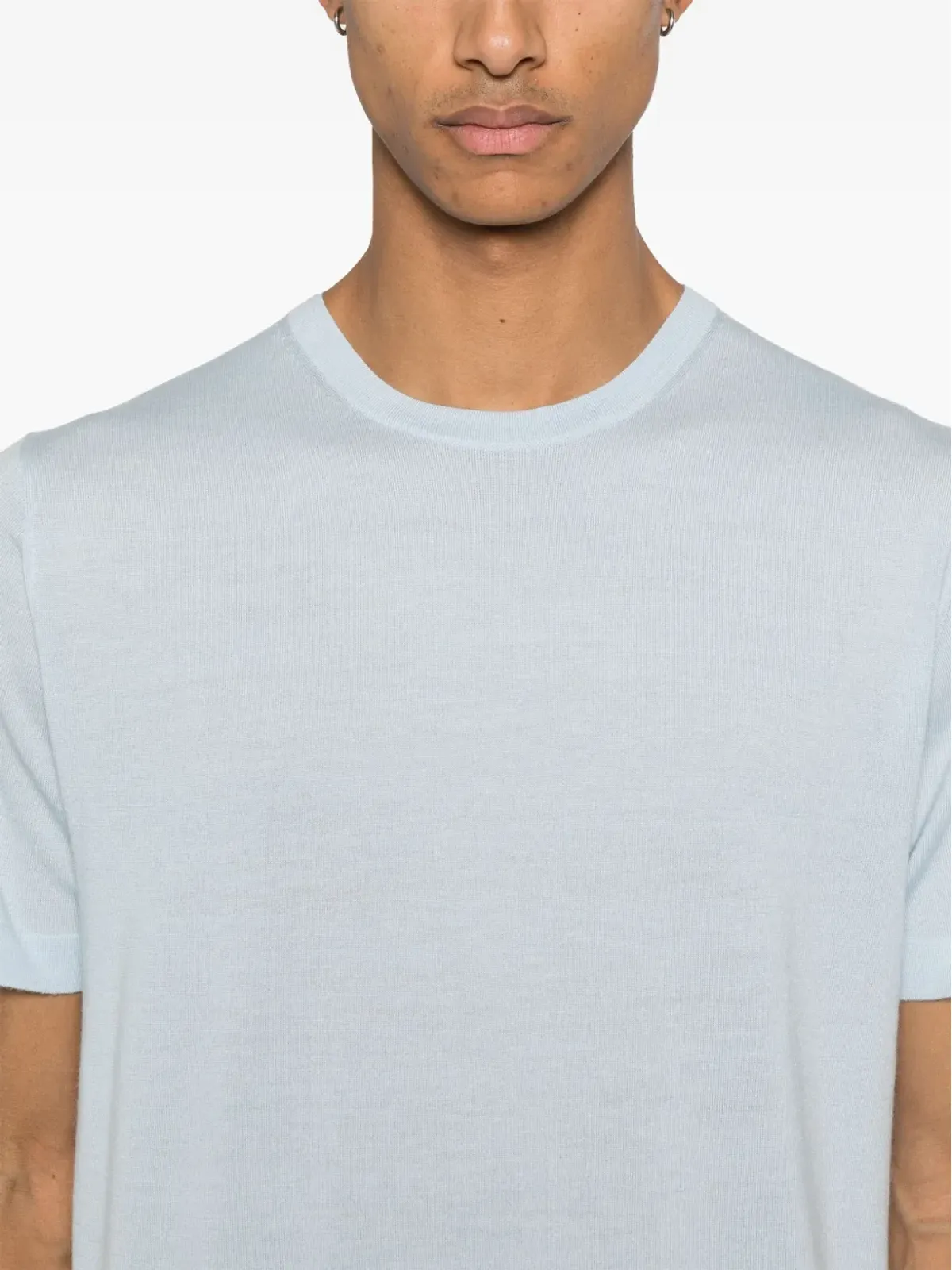 Vince ファインニット Tシャツ - ブルー - 画像4