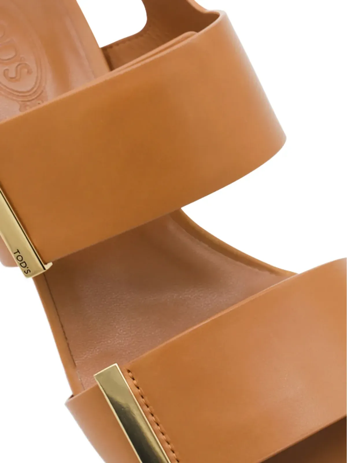 Tod's ストラップレザーサンダル ブラウン - 画像4