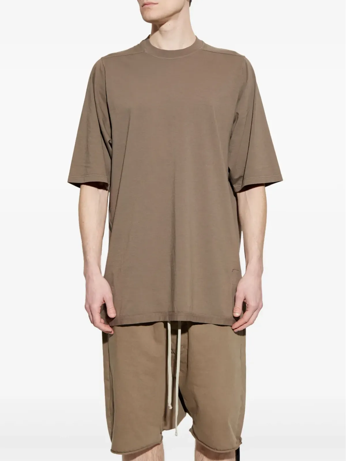 Rick Owens DRKSHDW 背面ステッチディテールTシャツ ブラウン - 画像3