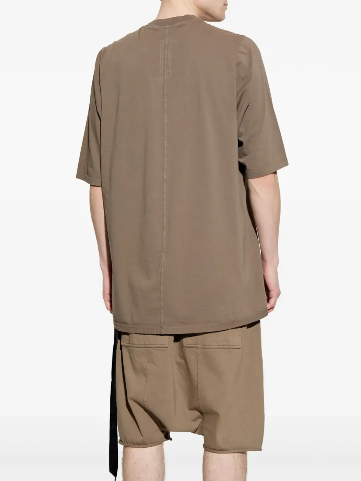 Rick Owens DRKSHDW 背面ステッチディテールTシャツ ブラウン - 画像4
