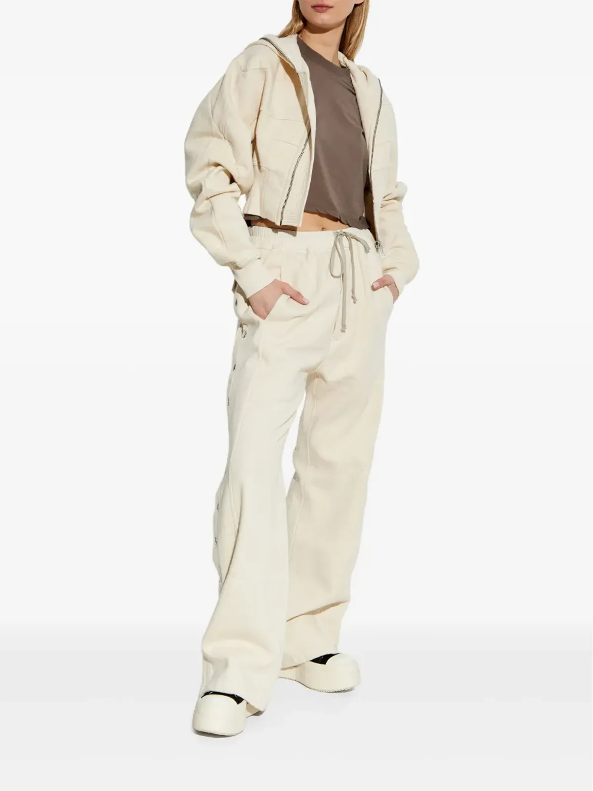 Rick Owens DRKSHDW ジャージーTシャツ ブラウン - 画像2