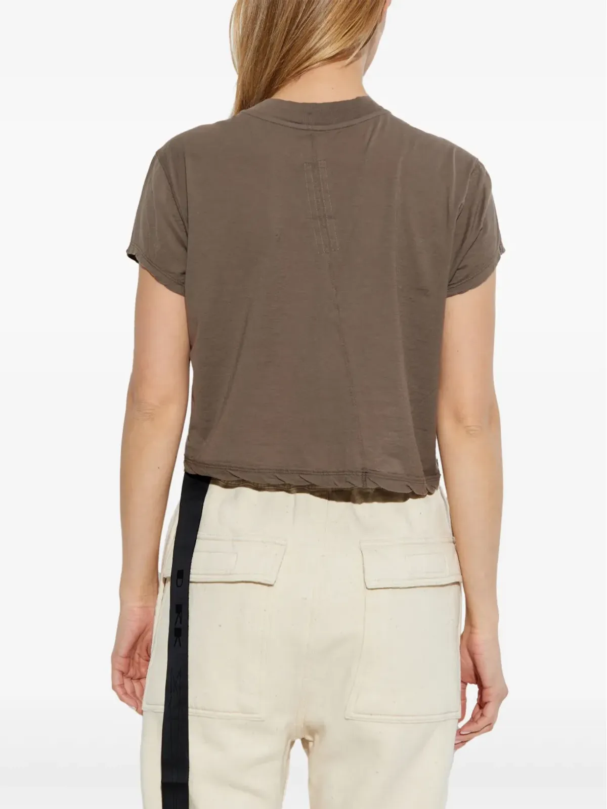 Rick Owens DRKSHDW ジャージーTシャツ ブラウン - 画像4