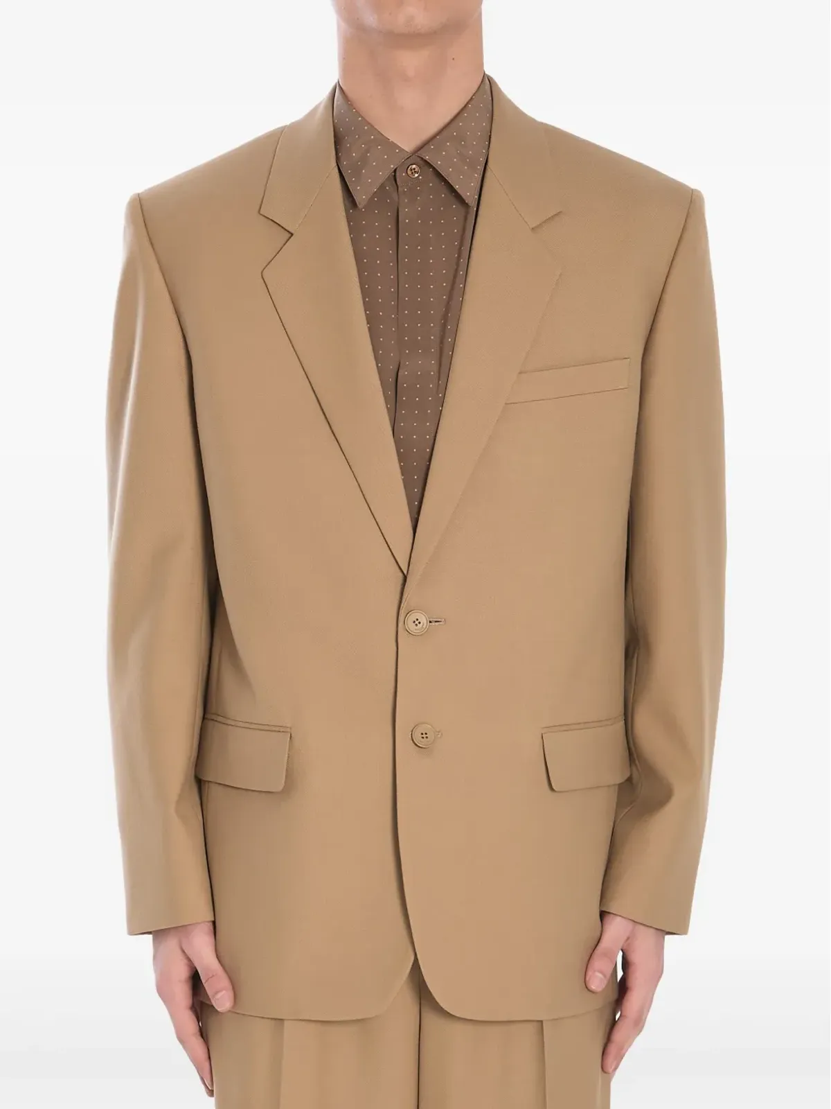 Saint Laurent シングルブレストブレザー - グリーン - 画像1