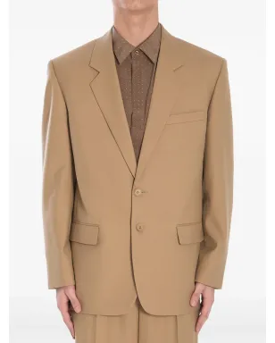 Saint Laurent シングルブレストブレザー - グリーン - サムネイル1
