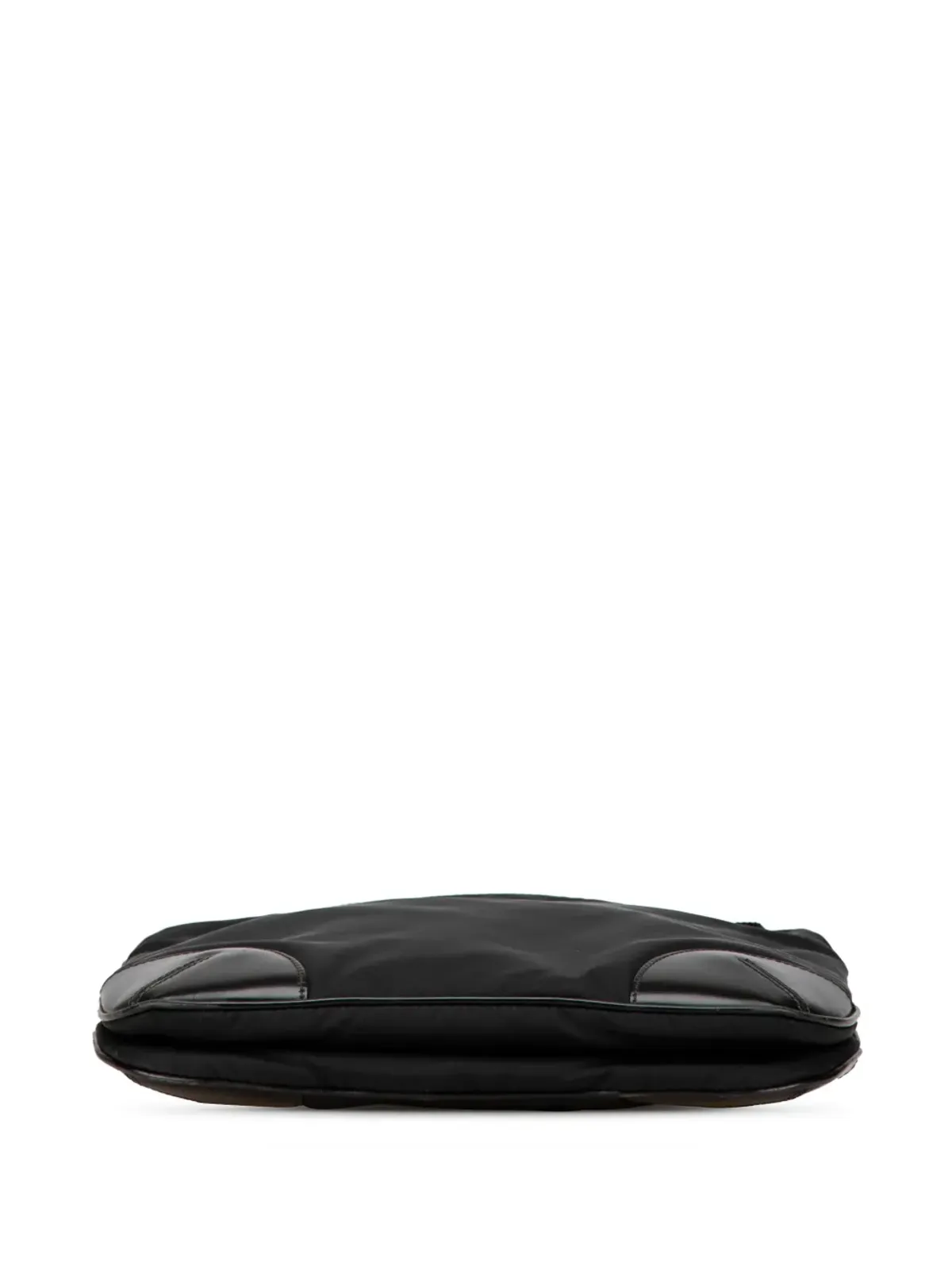 Prada ビンテージ 2013–2024 ヴィテロ トリムド テッスート ジップトップ クロスボディバッグ - ブラック - 画像4