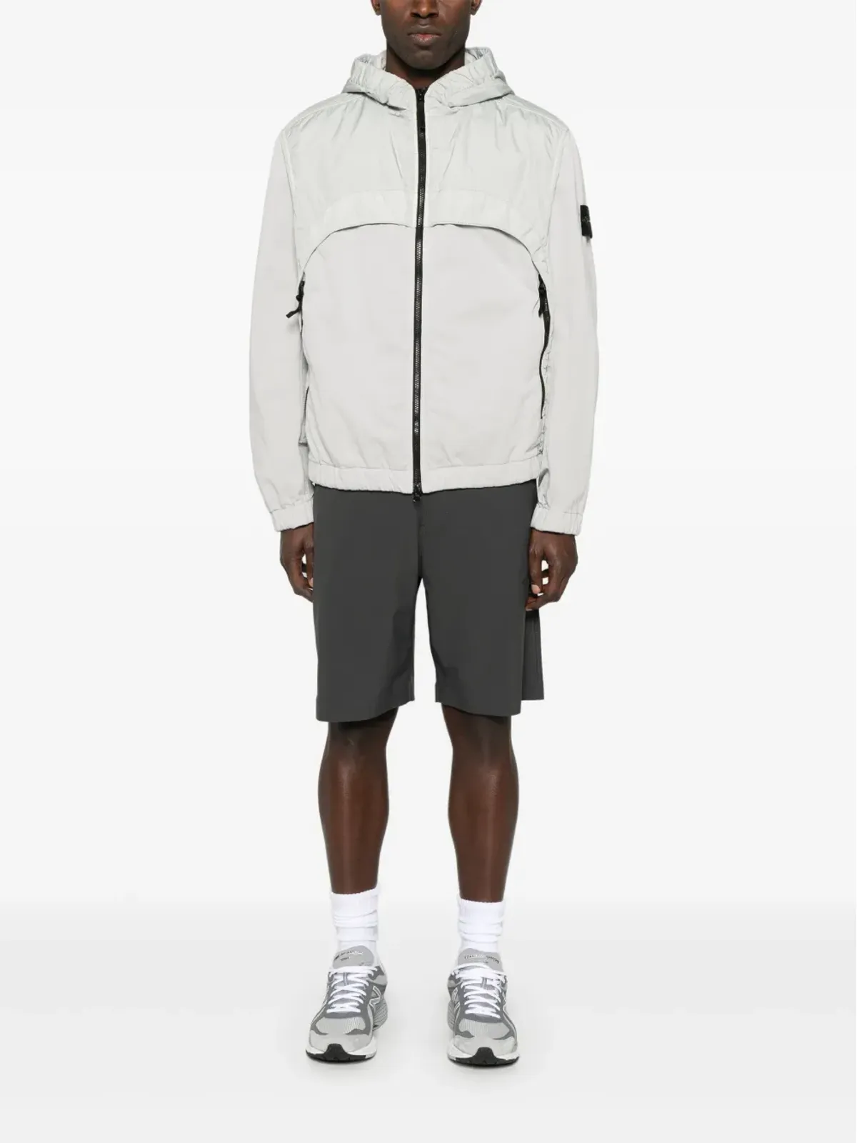 Stone Island シワ加工ジャケット グレー - 画像2