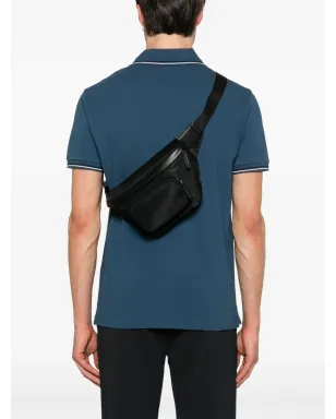 Emporio Armani ロゴプレート ベルトバッグ - ブラック - サムネイル2
