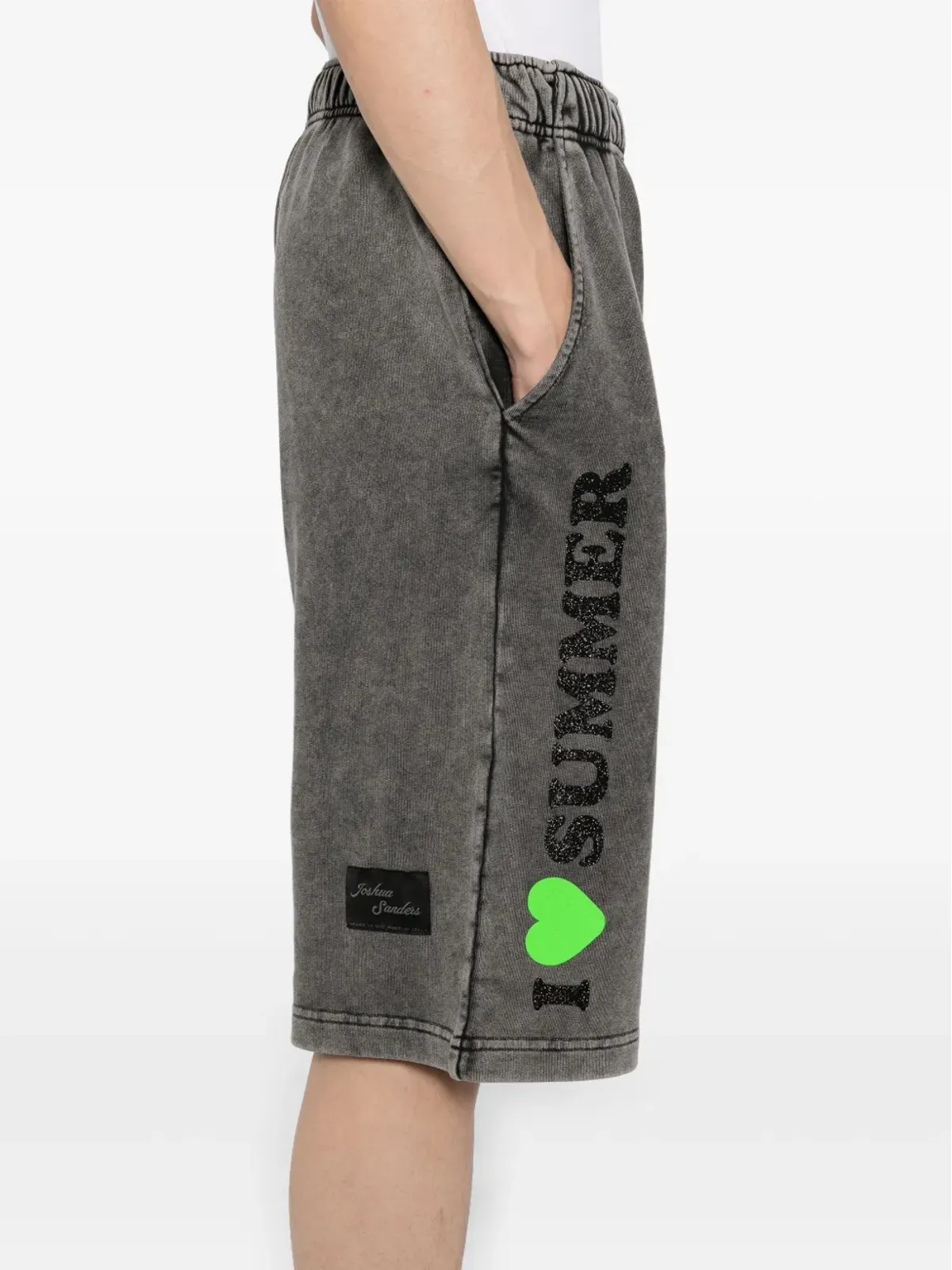 Joshua Sanders スローガンプリントショーツ - 画像5