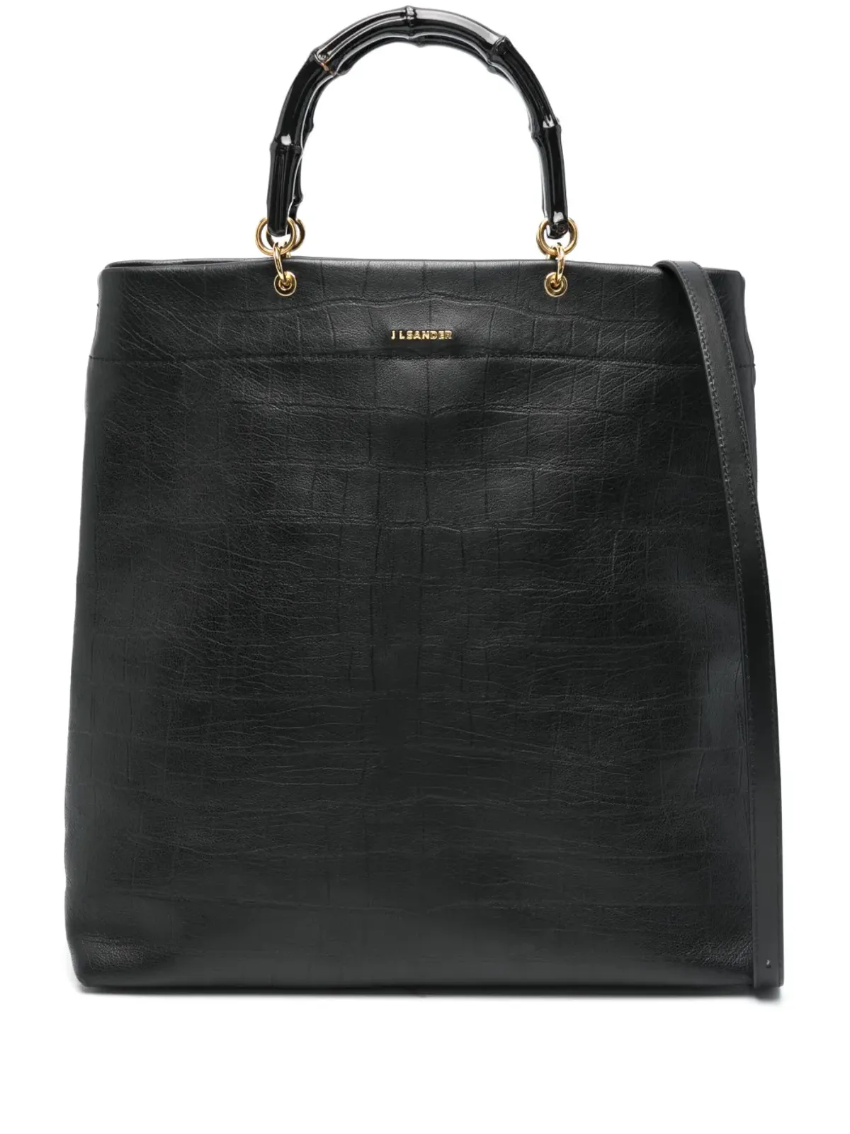 Jil Sander Pre-Owned クロコダイル型押し トートバッグ - ブラック - 画像1