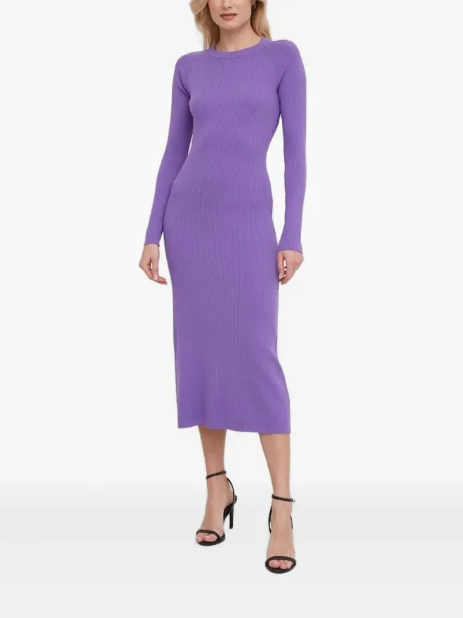 Sisley Sisley リブ編みオープンバックミディドレスの商品画像