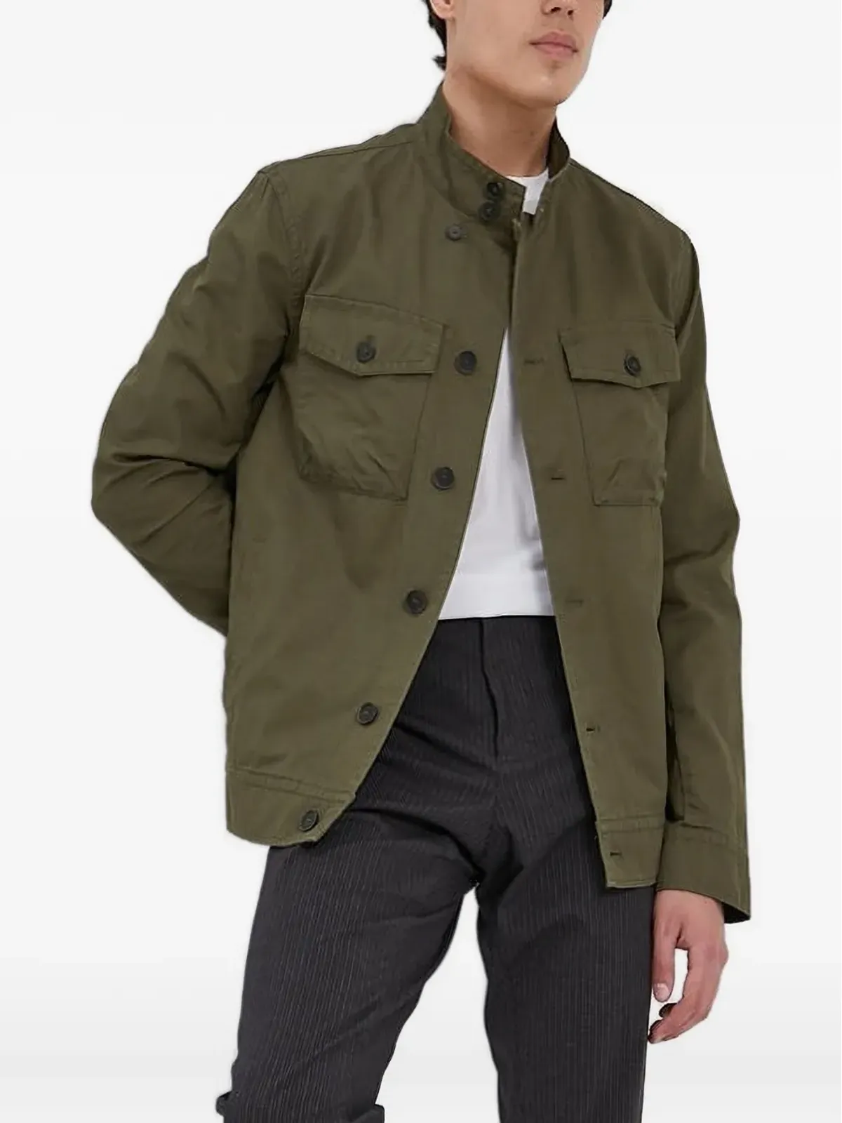 Sisley ボタン留めフラップポケット シャツジャケット - 画像1