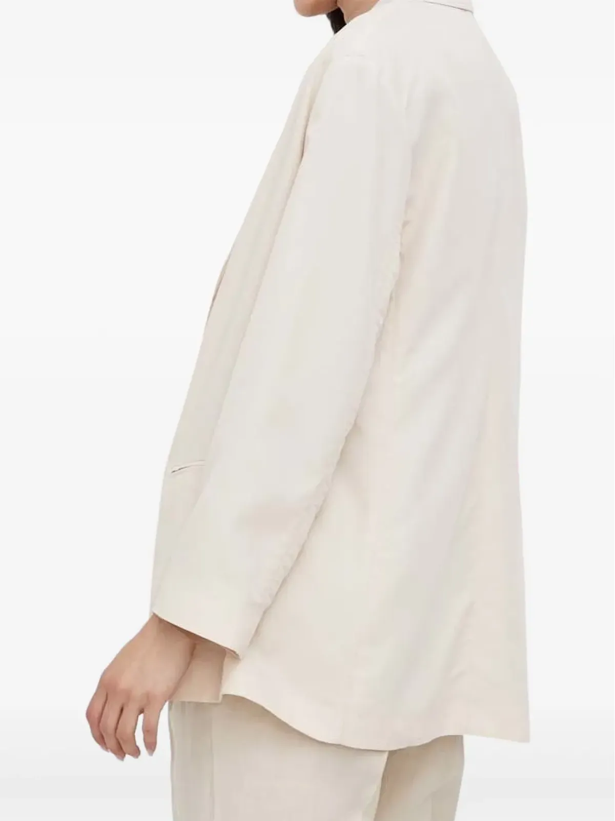Sisley ラペルカラーオープンフロントブレザー - 画像2