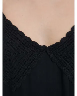Sisley クロシェディテール ミディスリップドレス - サムネイル4