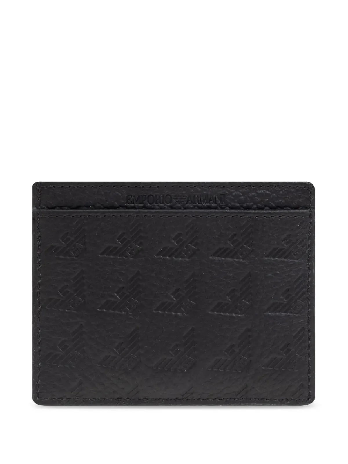 Emporio Armani イーグルエンボス レザー カードホルダー - 画像2