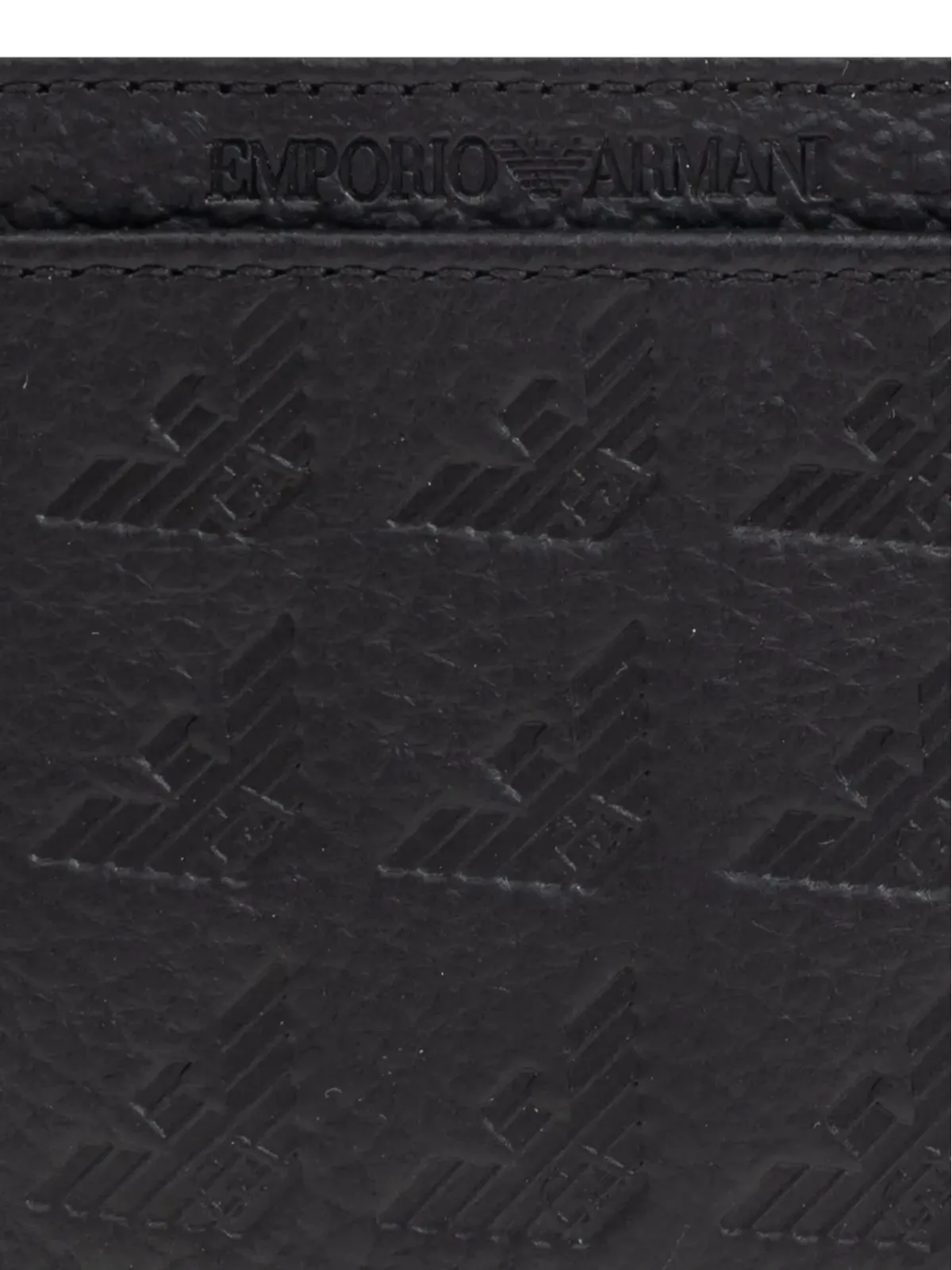 Emporio Armani イーグルエンボス レザー カードホルダー - 画像3