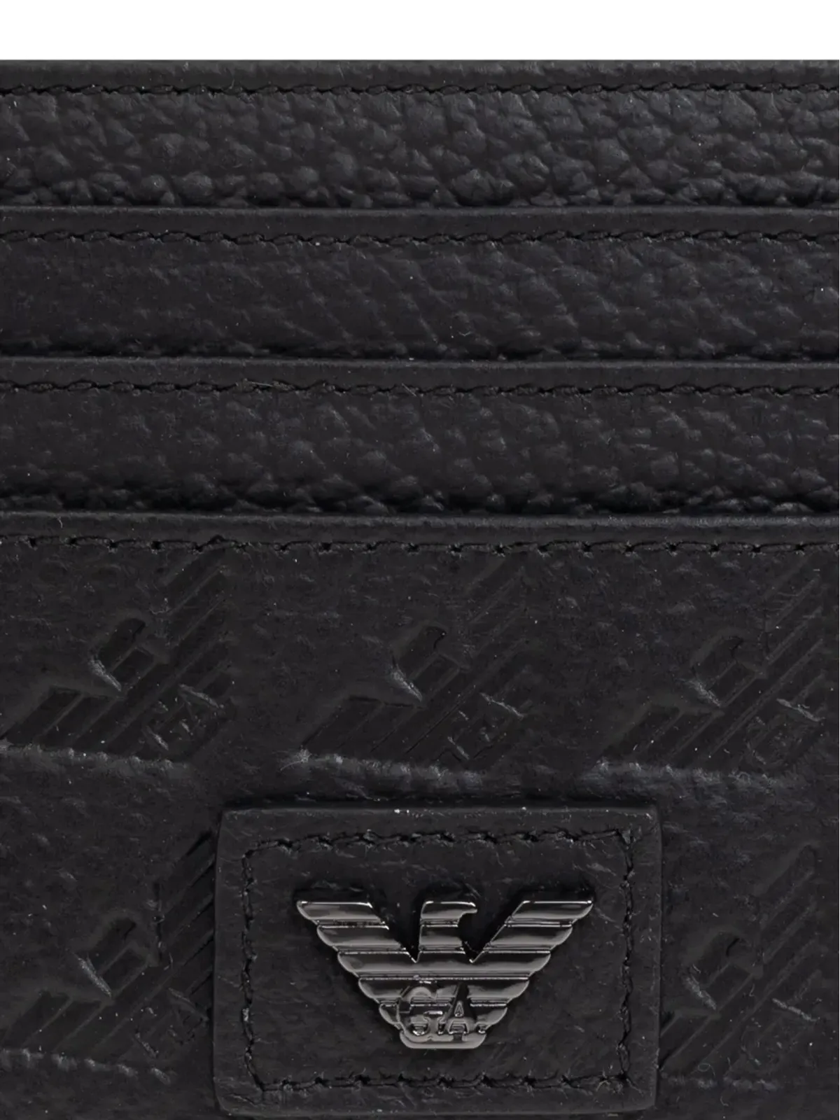 Emporio Armani イーグルエンボス レザー カードホルダー - 画像4