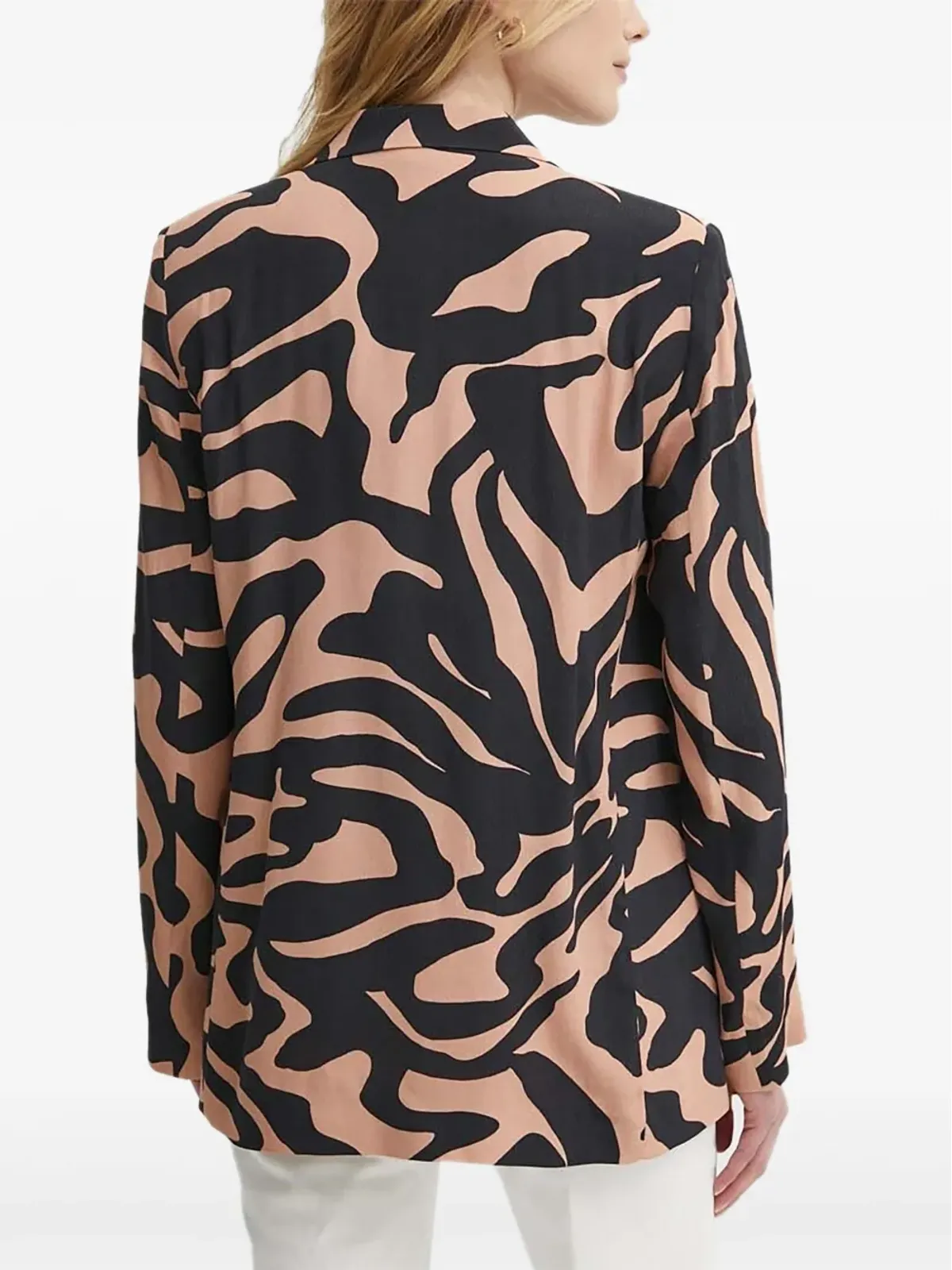 Sisley シングルブレストブレザー ブラウン - 画像2