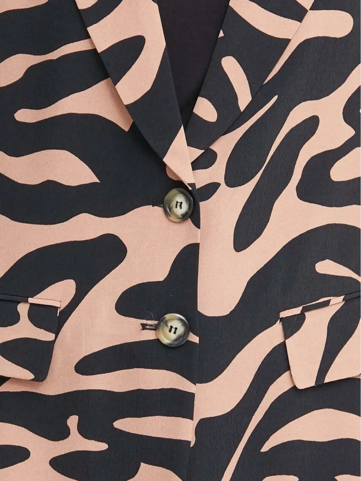Sisley シングルブレストブレザー ブラウン - 画像4