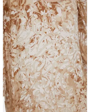 Sisley パフスリーブ 花柄プリント ミニドレス - サムネイル3