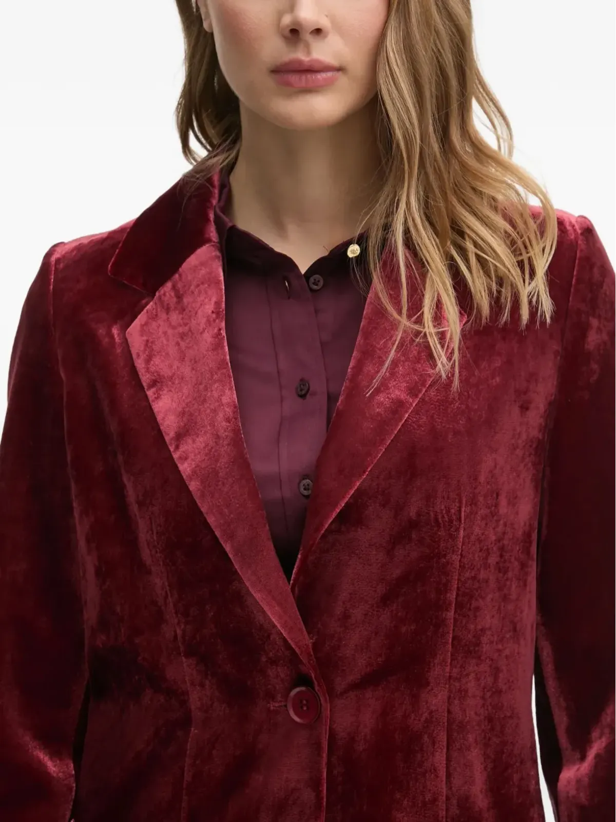Sisley velour blazer - Red - 画像5