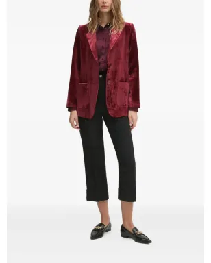 Sisley velour blazer - Red - サムネイル2