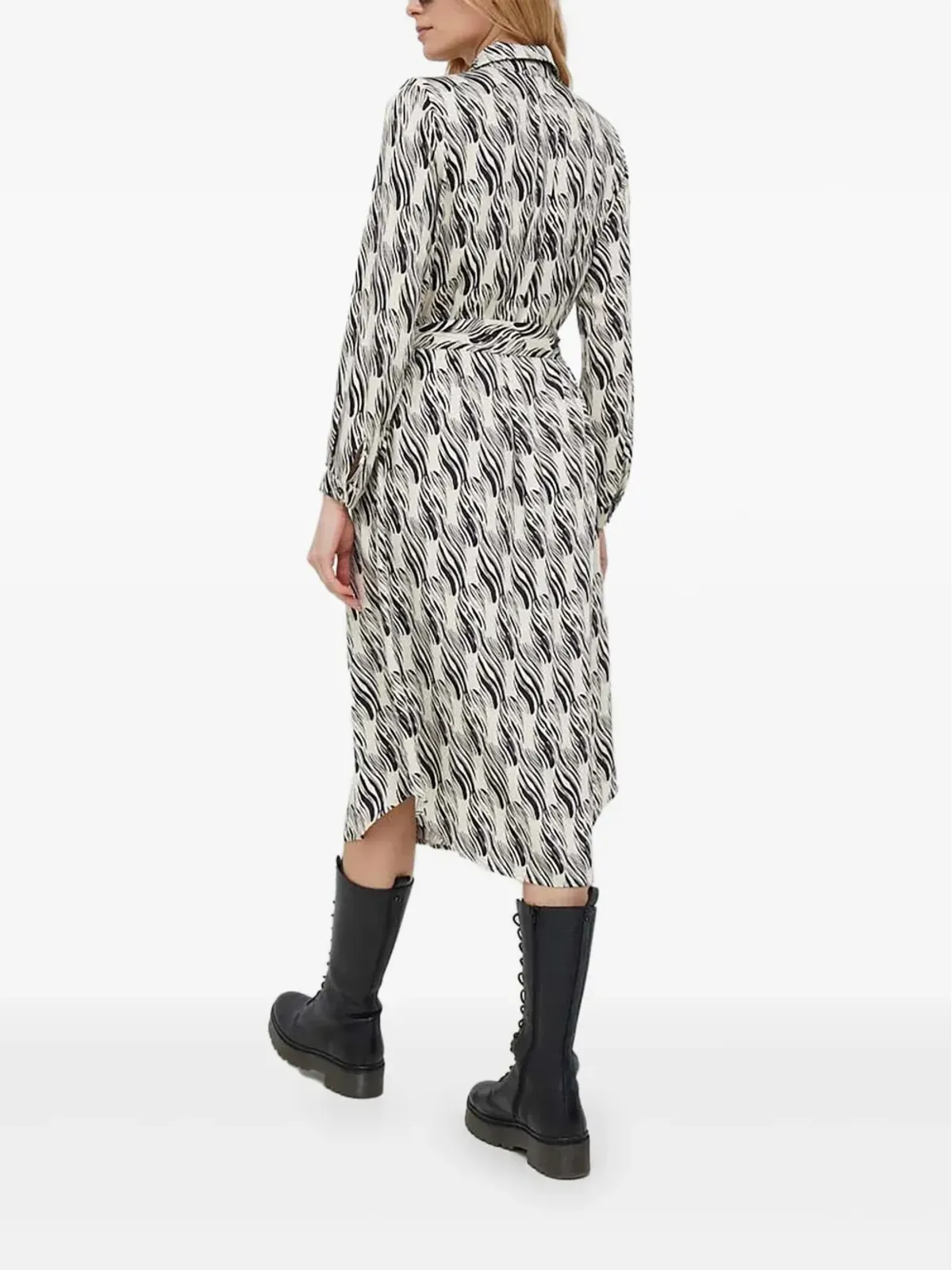 Sisley ベルト付きミディ丈シャツドレス - 画像2