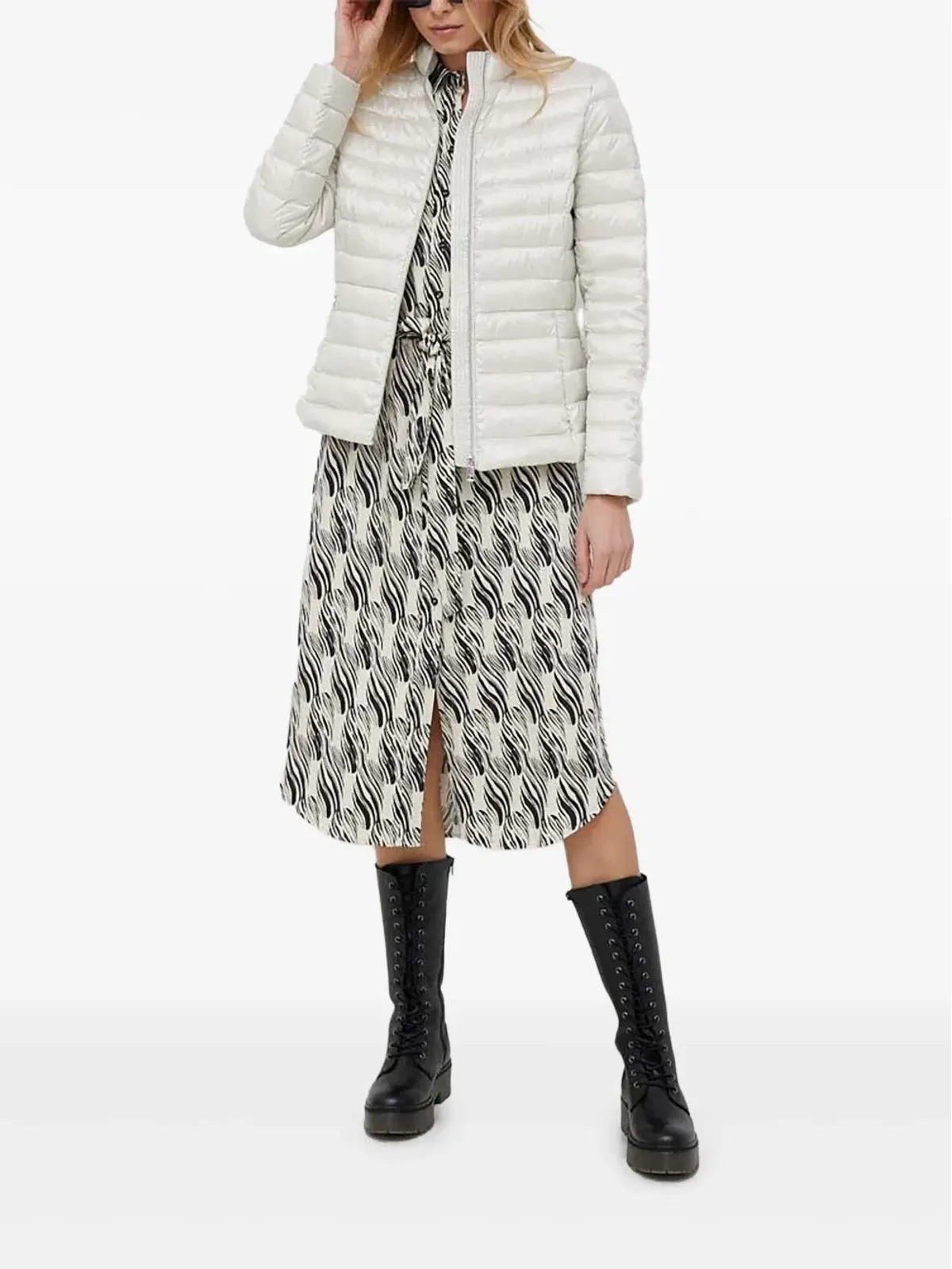 Sisley ベルト付きミディ丈シャツドレス - 画像4