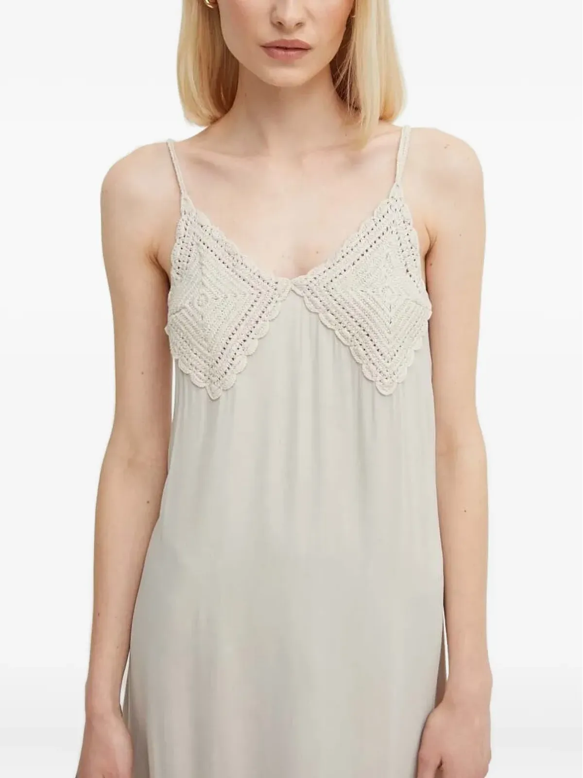 Sisley クロシェディテールのスリップドレス - 画像3
