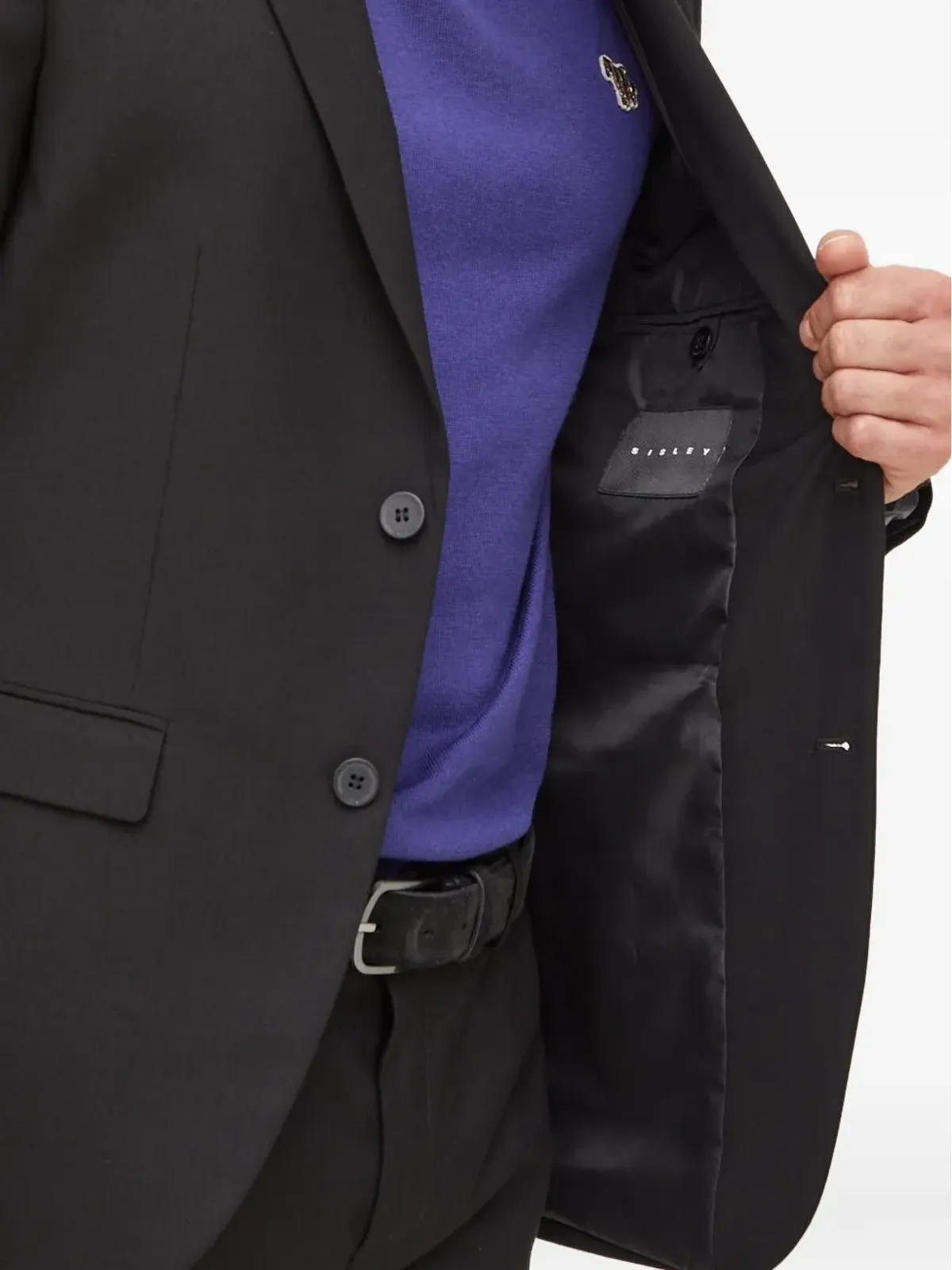 Sisley シングルブレスト フラップポケット ブレザー - 画像5