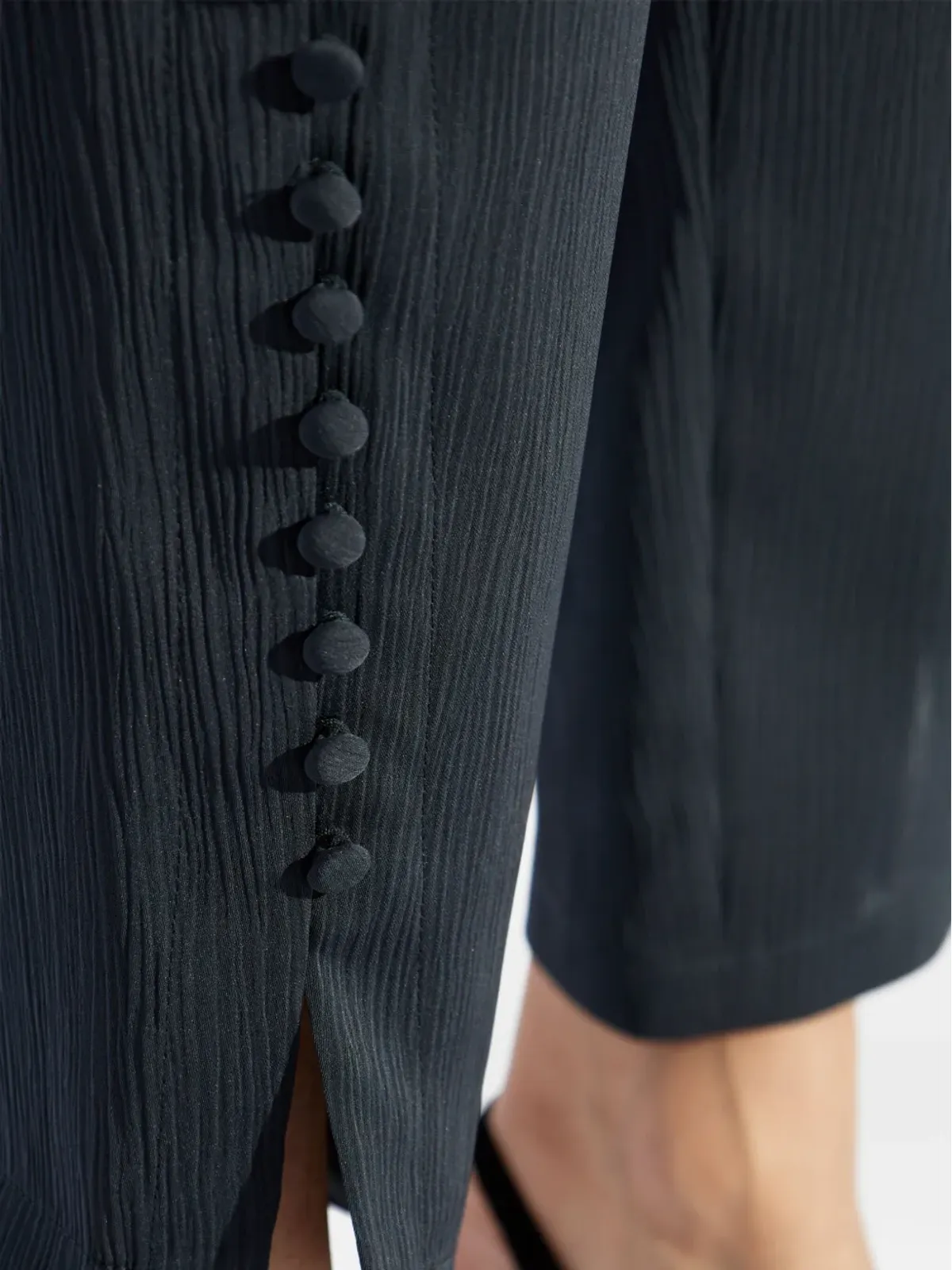 Emporio Armani ウエストゴム入り テーパードパンツ - ブルー - 画像5