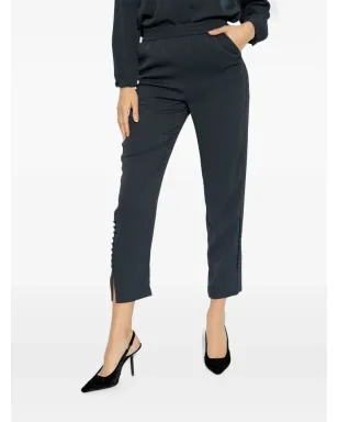 Emporio Armani ウエストゴム入り テーパードパンツ - ブルー - サムネイル3