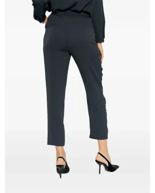 Emporio Armani ウエストゴム入り テーパードパンツ - ブルー - サムネイル4