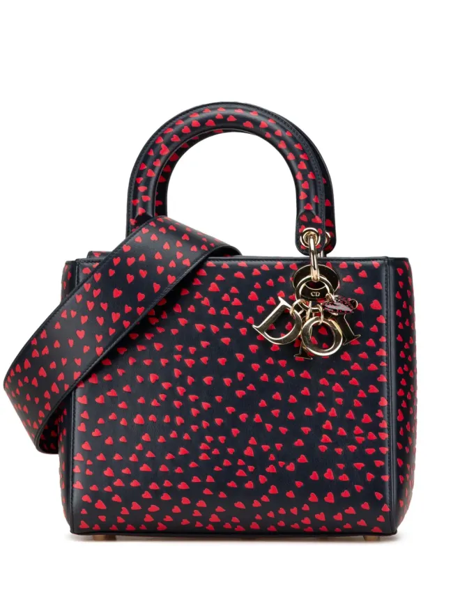 Christian Dior Pre-Owned Christian Dior ビンテージ 2021年 ミディアム カーフスキン I Love Paris レディ ディオール サッチェル - ブルーの商品画像