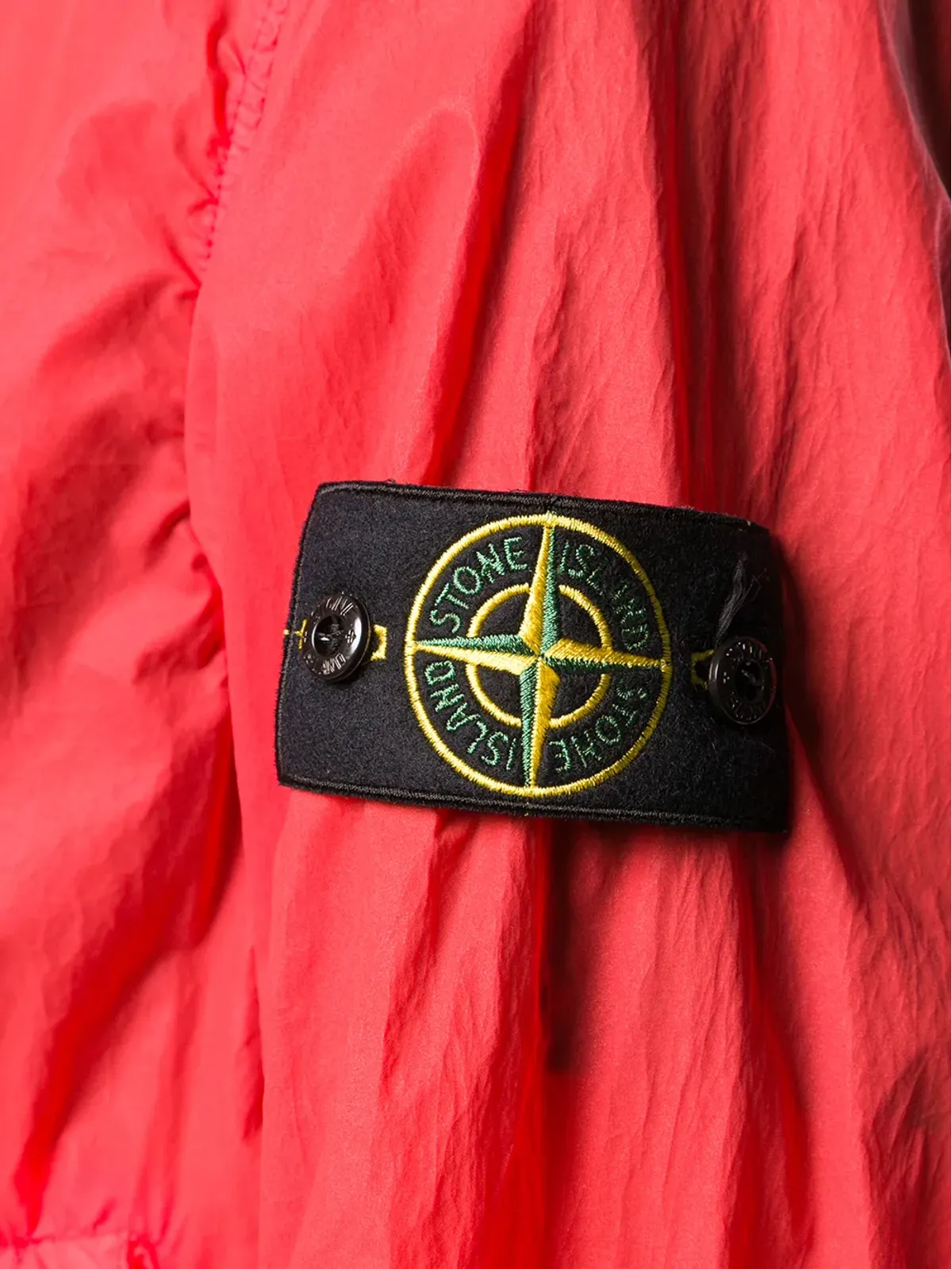 Stone Island レッドのフード付きウィンドブレーカー - 画像5