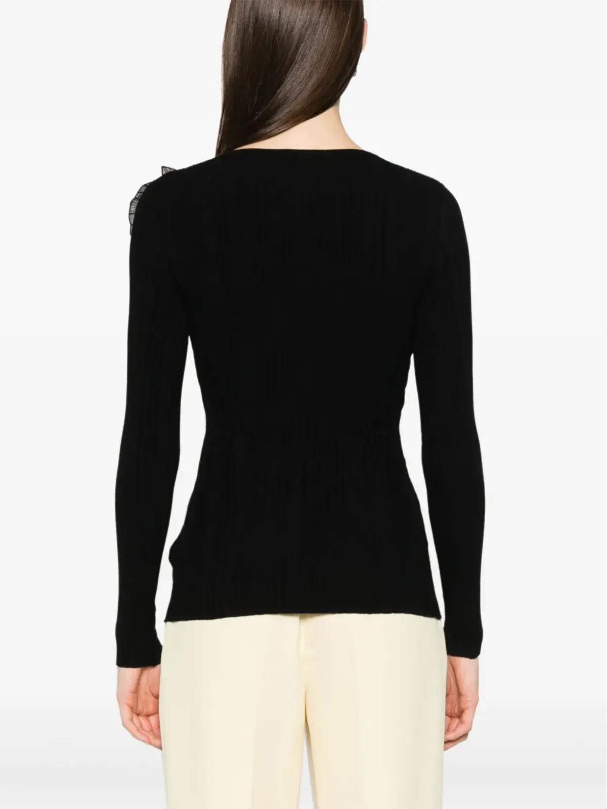 Elisabetta Franchi フローラルアップリケトップ - 画像4
