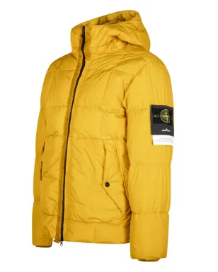 Stone Island マスタードカラーのシワ加工パディッドジャケット - サムネイル3