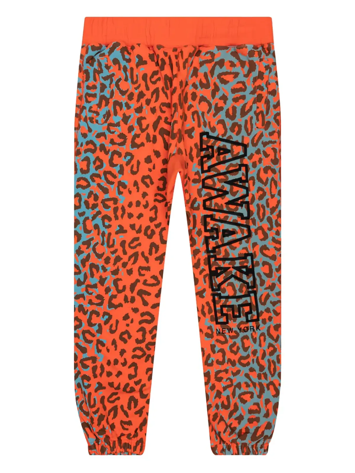 Awake NY レオパード柄 ドローストリング トラックパンツ - 画像1